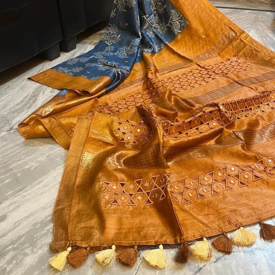 Pure Ghicha Tussar Silk Saree